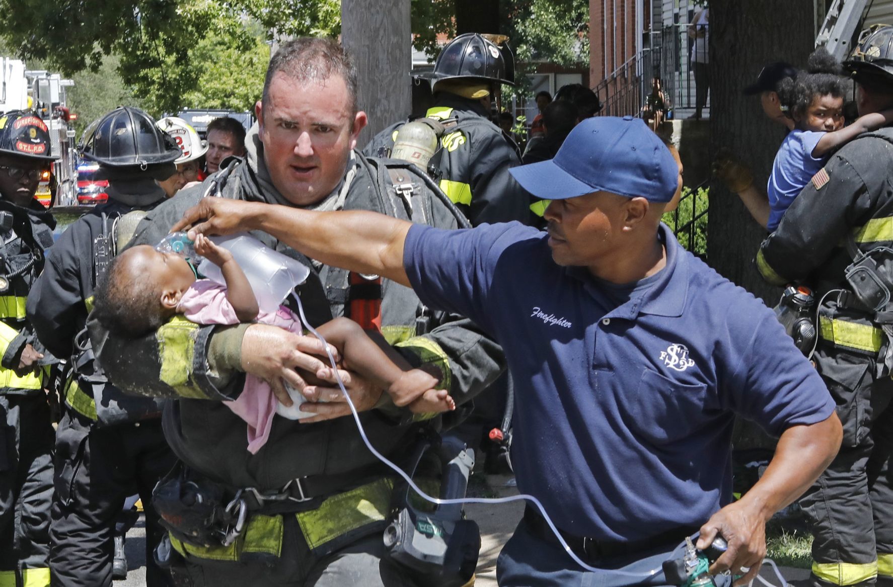 Four Children rescued from smoky fire